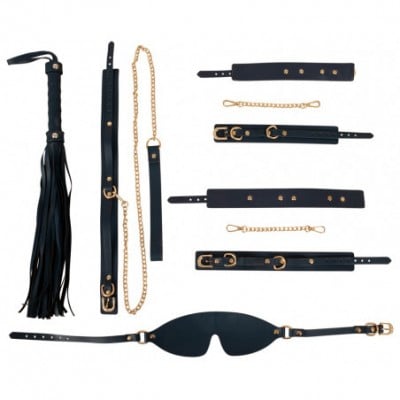 Набір бондажний BadKitty BondageSet blue/gold