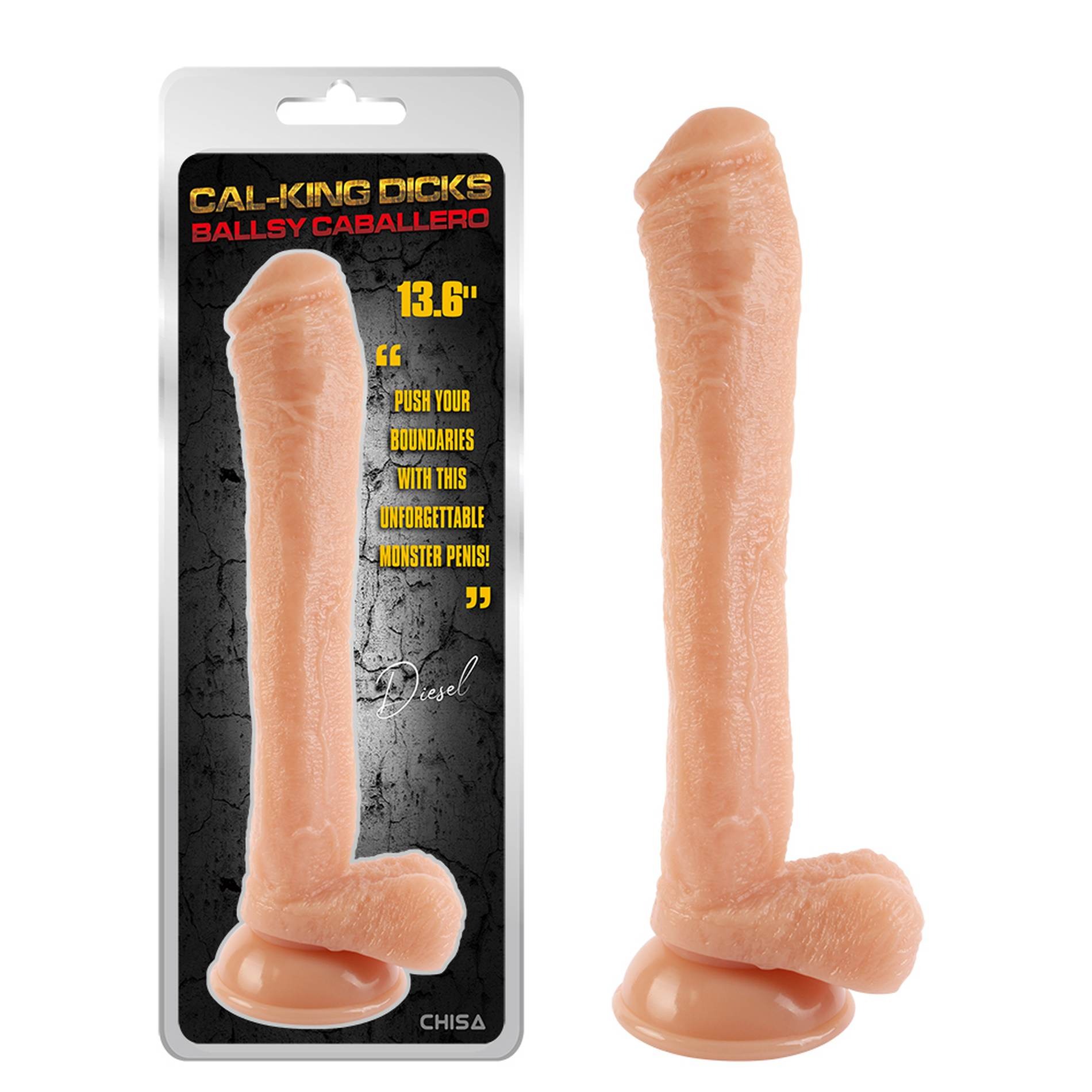 Фаллоимитатор с мошонкой на присоске Chisa Cal-king Dicks Ballsy Caballero, бежевый