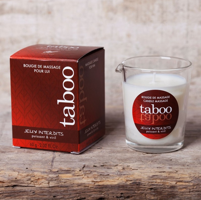 Масажна свічка Ruf Taboo Jeux Interdits з ароматом дикого лишайника, 60 гр