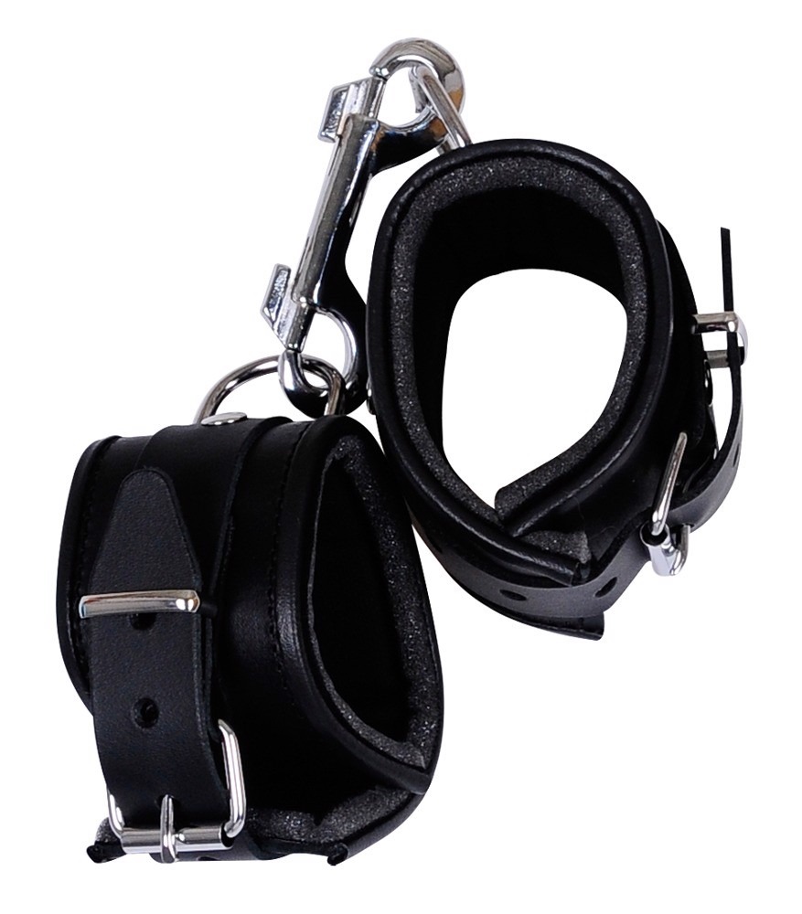 Наручники кожаные Zado FETISH Leather Cuffs с мягкой подкладкой внутри, черные