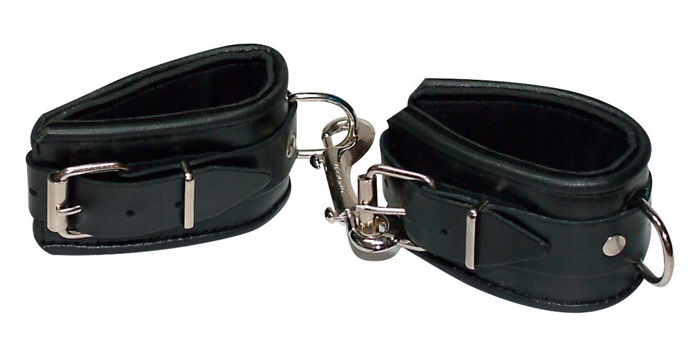 Наручники кожаные Zado FETISH Leather Cuffs с мягкой подкладкой внутри, черные