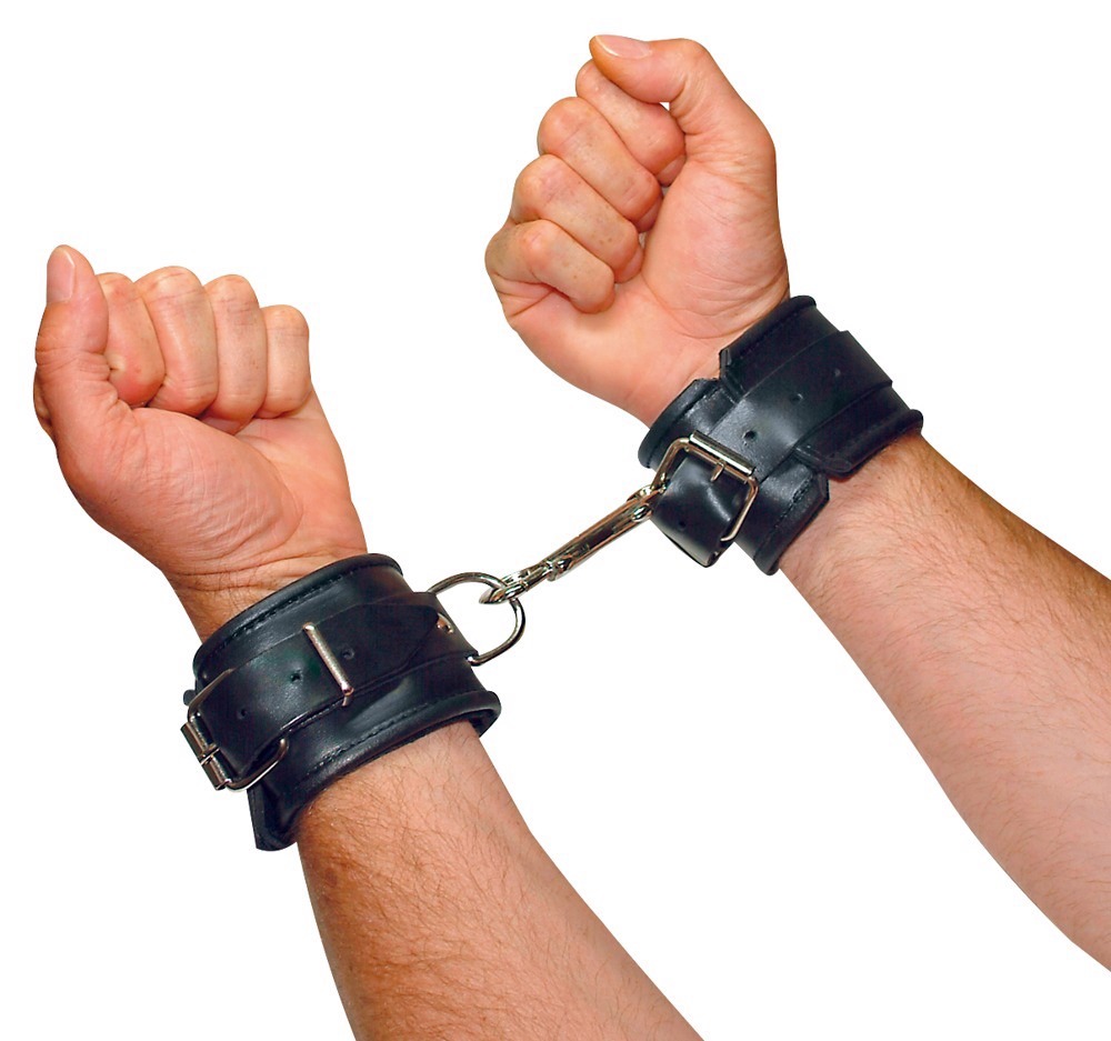 Наручники кожаные Zado FETISH Leather Cuffs с мягкой подкладкой внутри, черные