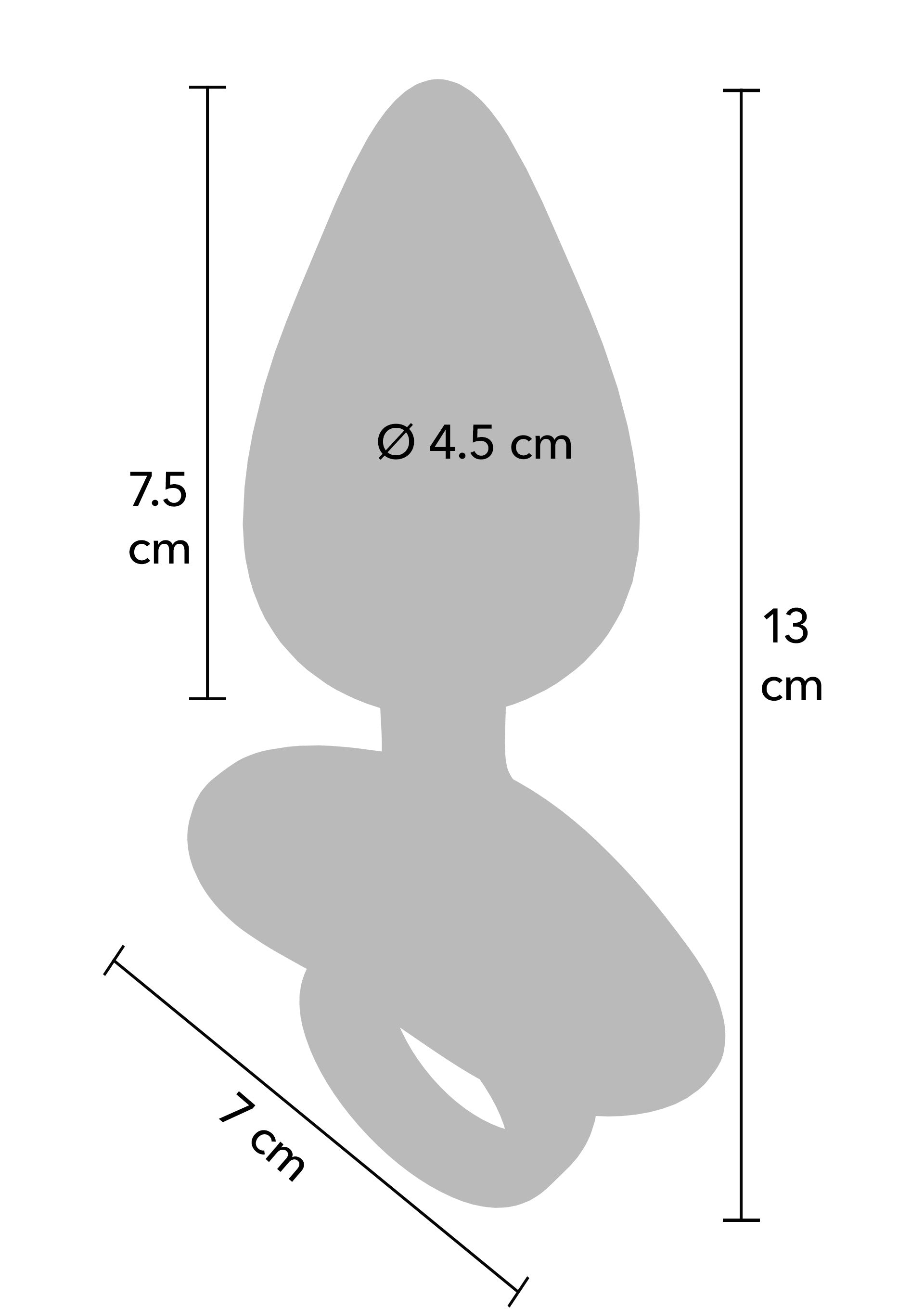 Анальна пробка з вібрацією та пультом Playhouse Smooth Anal Plug, синя, 13 × 4,5 см