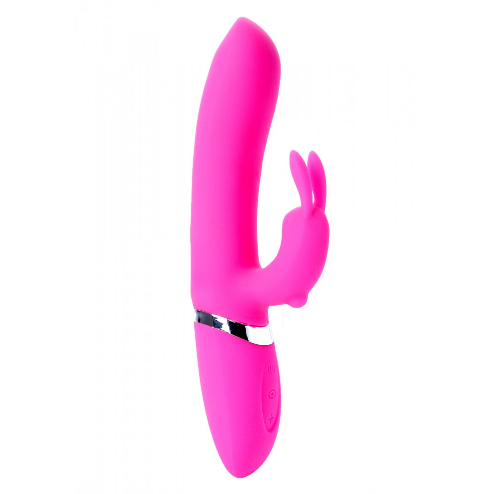 Вібратор-кролик ADELA Pink USB 12 режимів вібрації та 6 пульсацій