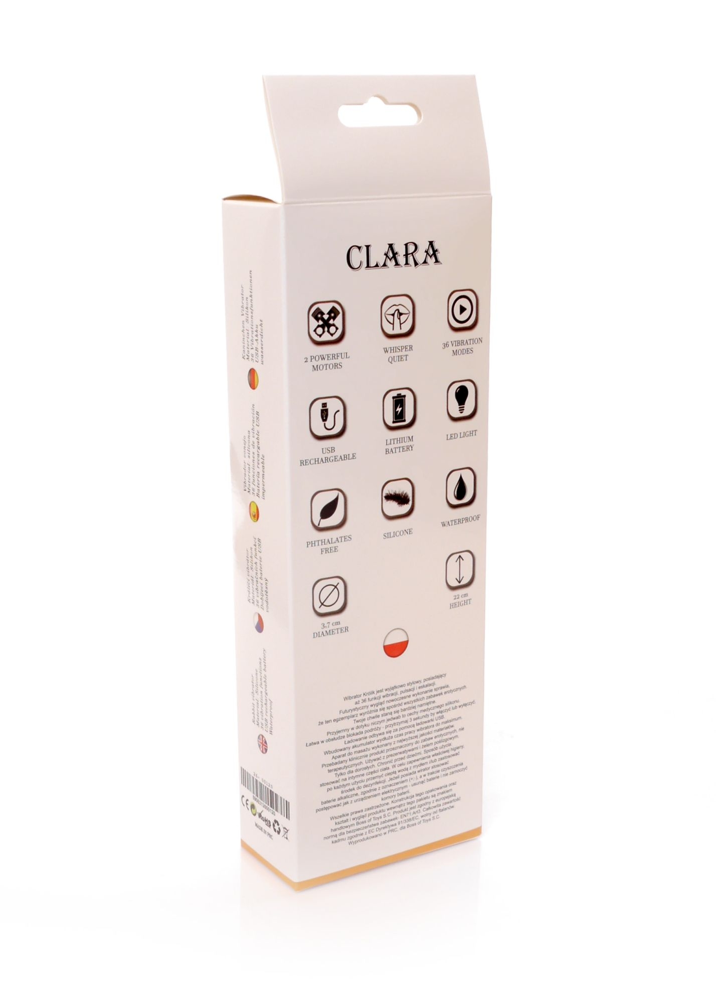 Вибратор-кролик CLARA Purple 12 функций вибрации и 6 пульсаций USB