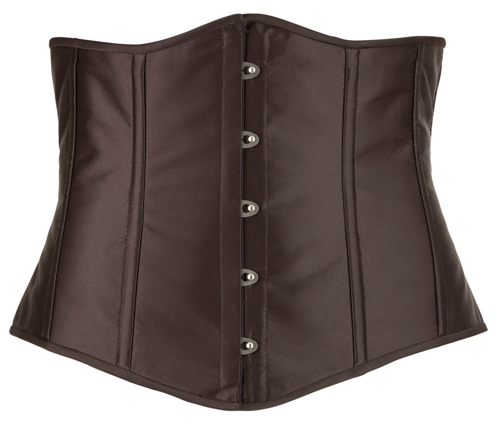 Корсет з відкритим бюстом Cottelli Collection Underbust Corset зі шнурівкою, чорний, XL