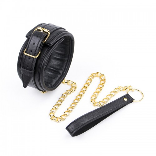 Нашийник з повідцем DS Fetish Collar black with leash