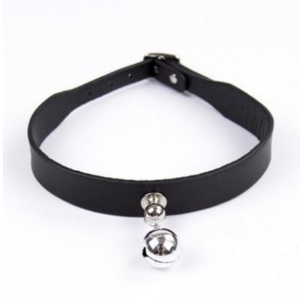 Нашийник з дзвіночком DS Fetish Collar black with bell