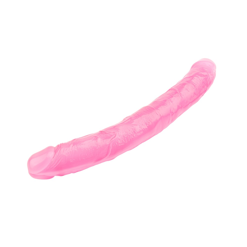Фаллоимитатор двухсторонний розовый Chisa Hi-Rubber 32,5 см *3,5 см