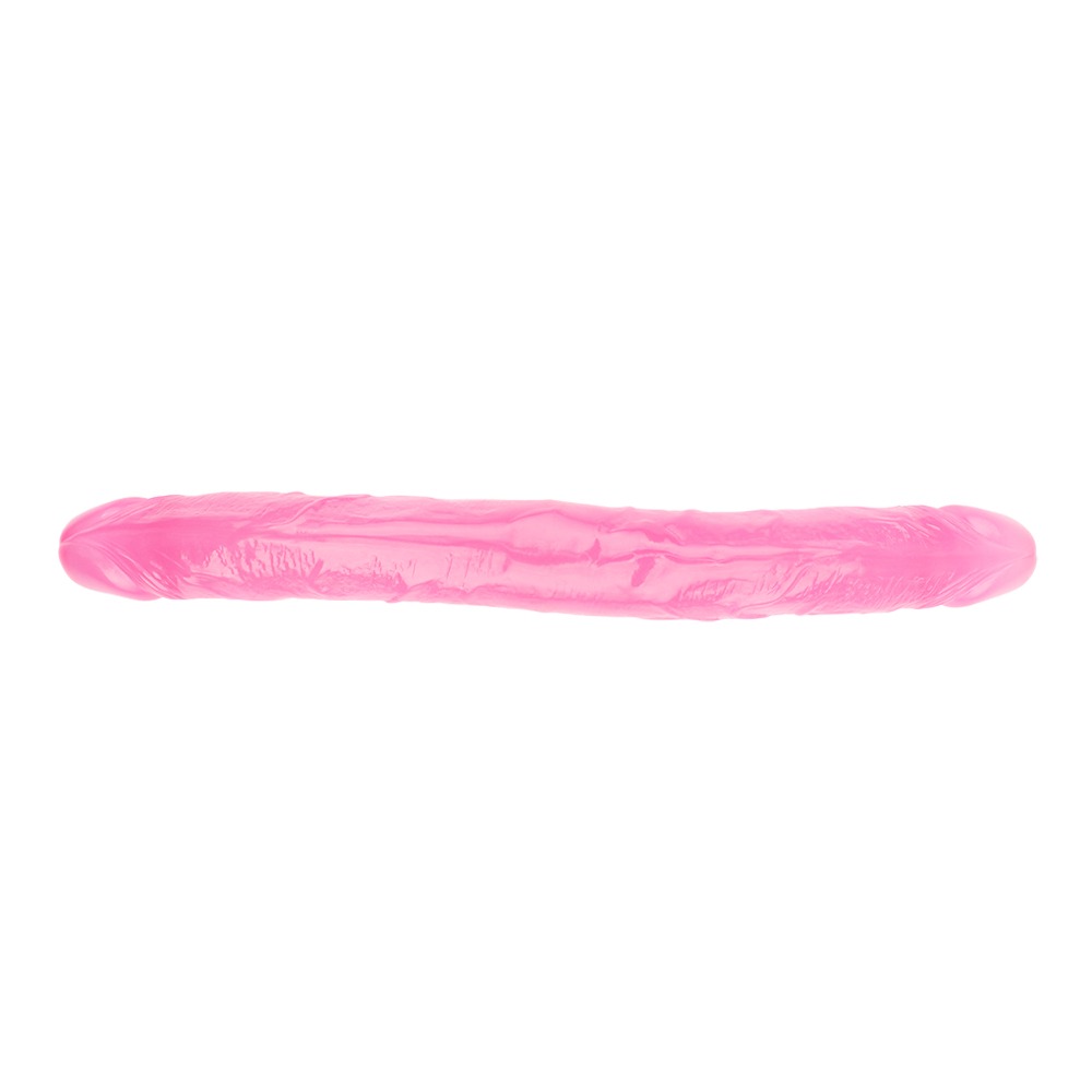 Фаллоимитатор двухсторонний розовый Chisa Hi-Rubber 32,5 см *3,5 см