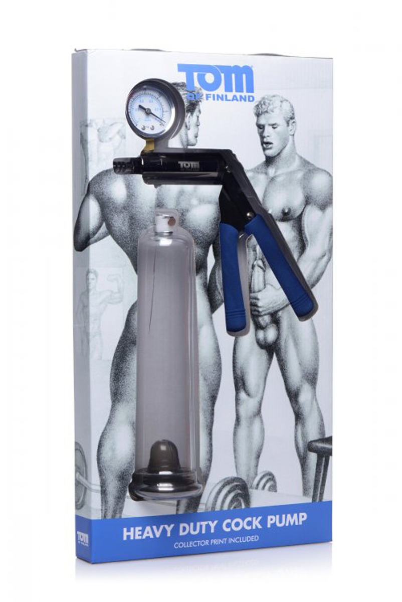 Вакуумна помпа для чоловіків механічна Tom of Finland прозора, 24 х 5.7 см