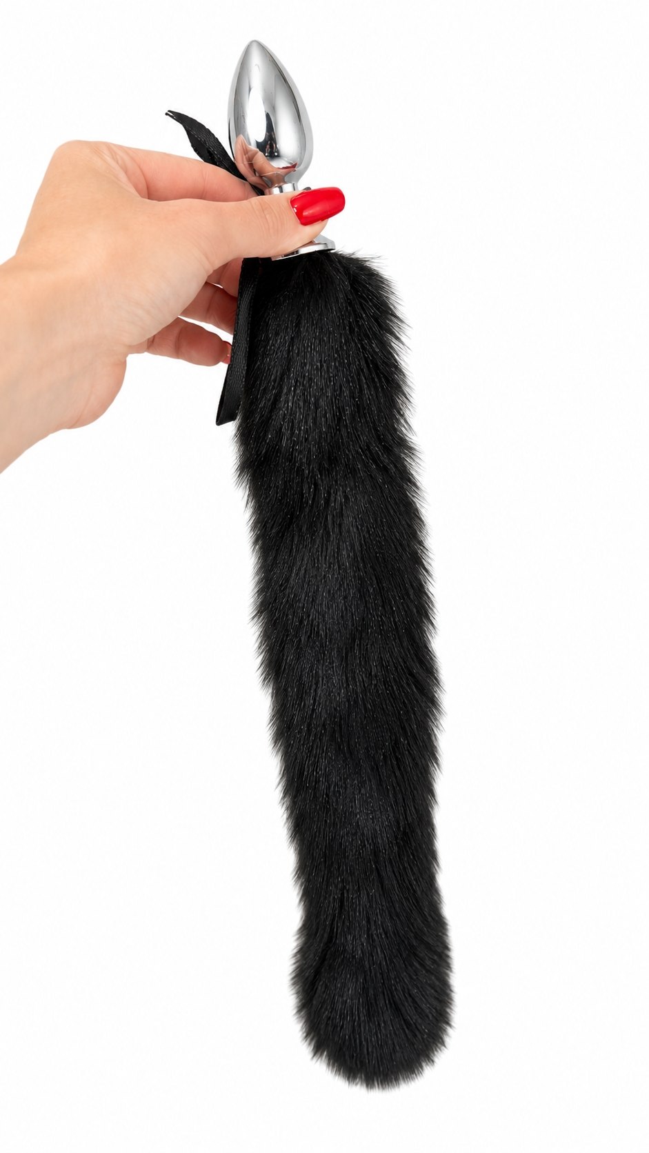 Анальна пробка S з хвостом DS Fetish Anal plug S fox tail black fox
