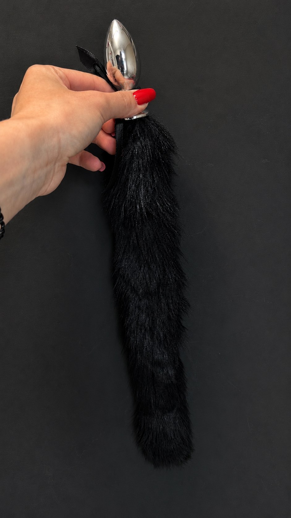 Анальна пробка S з хвостом DS Fetish Anal plug S fox tail black fox