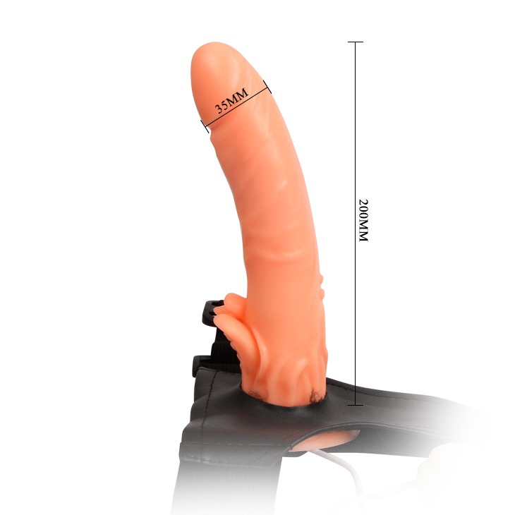 Страпон із двома фалоімітаторами реалістичний на трусиках Baile Ultra Passionate Harness бежевий, 18 х 3.6 см
