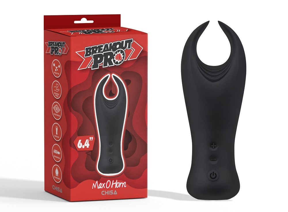 Мастурбатор с функцией вибрации Chisa Breakout Pro Max O Horn, черный