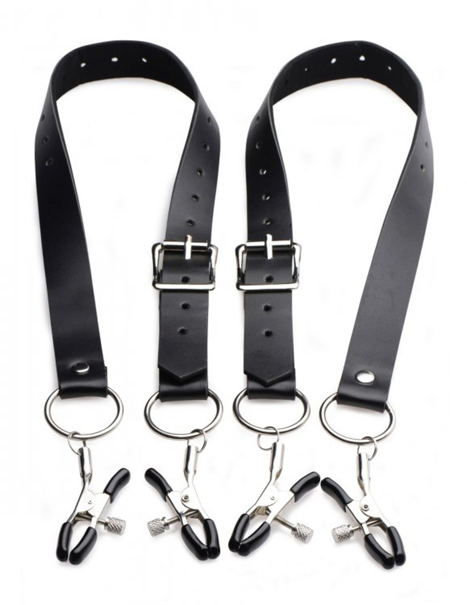 Розширювач статевих губ Spread Labia Spreader Straps with Clamps