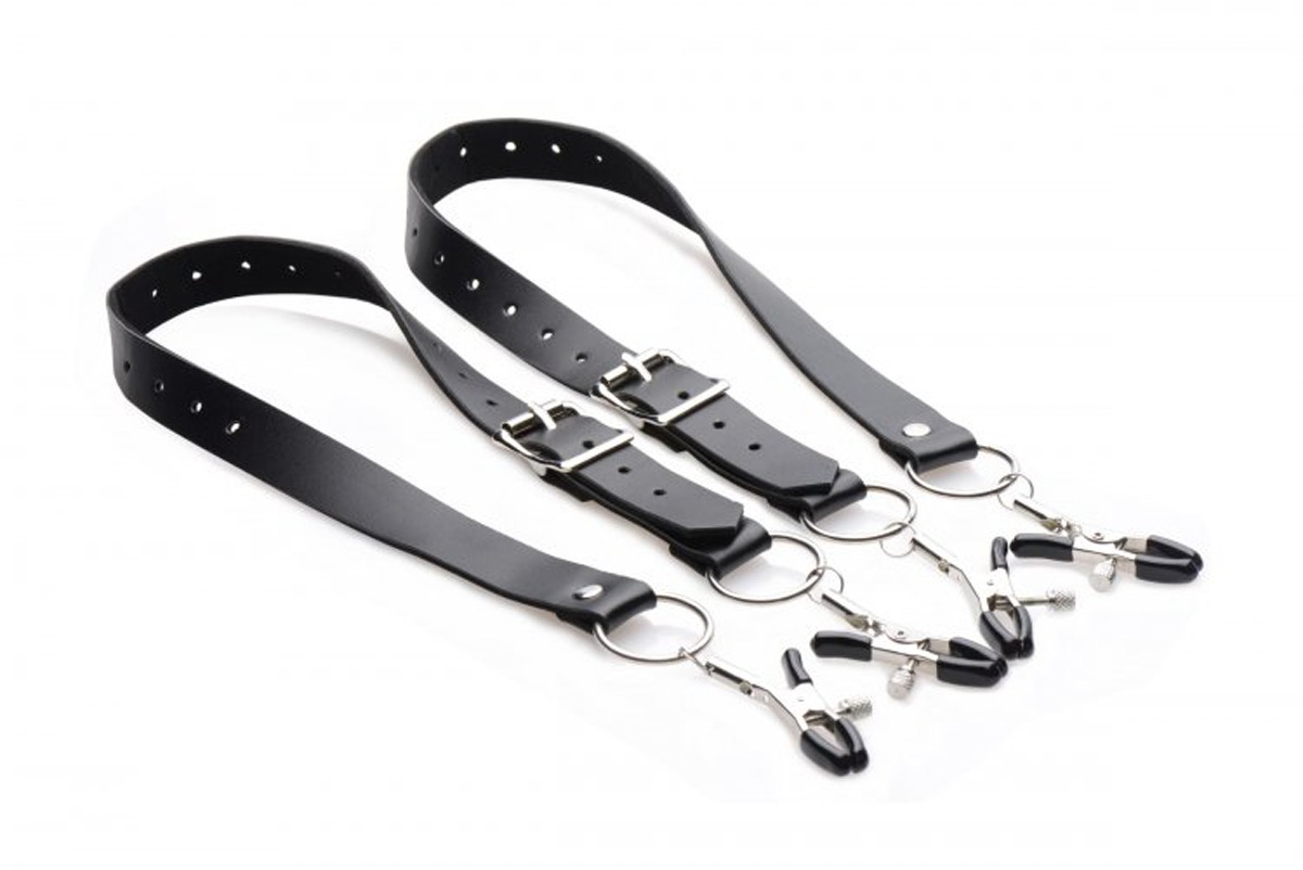 Розширювач статевих губ Spread Labia Spreader Straps with Clamps