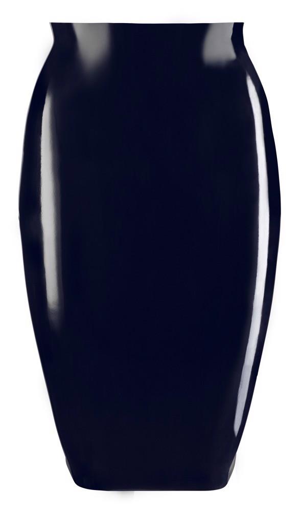 Спідниця з латексу до колін LateX ROK midi чорна, XL