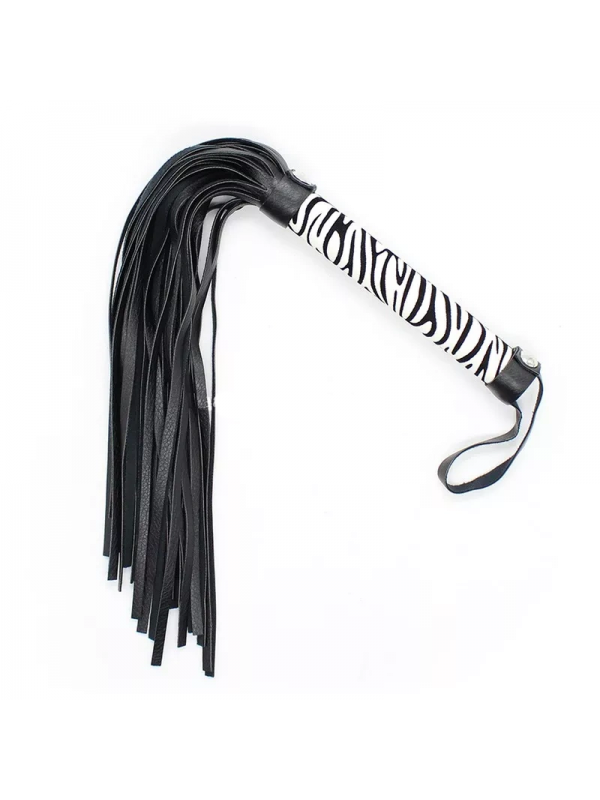 Флоггер DS Fetish Leopard flogger M black/white