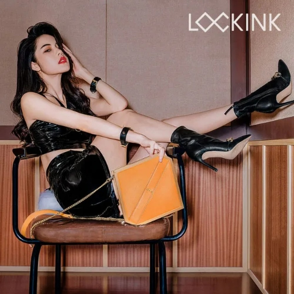 Бондажний набір у сумці Lockink 4 предмети, коричневий