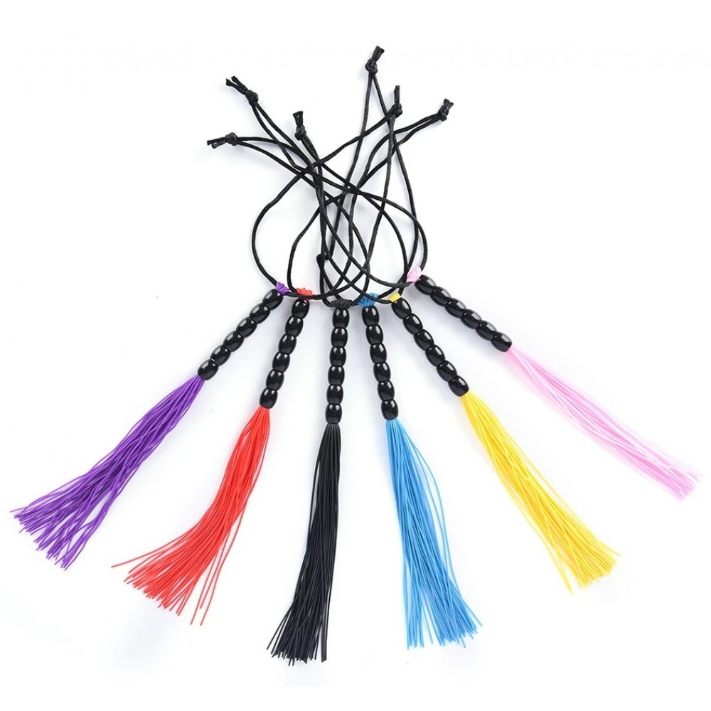 Мини флоггер DS Fetish Leather flogger Голубой