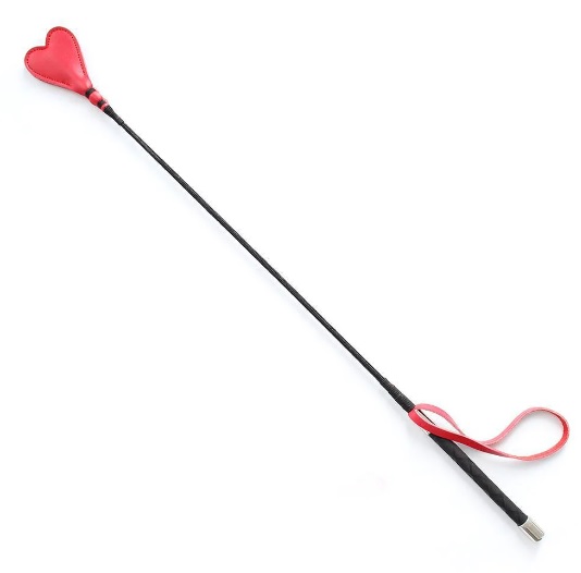 Стек DS Fetish Crop heart red leather