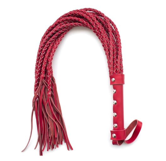 Флогер натуральна шкіра DS Fetish Leather flogger red