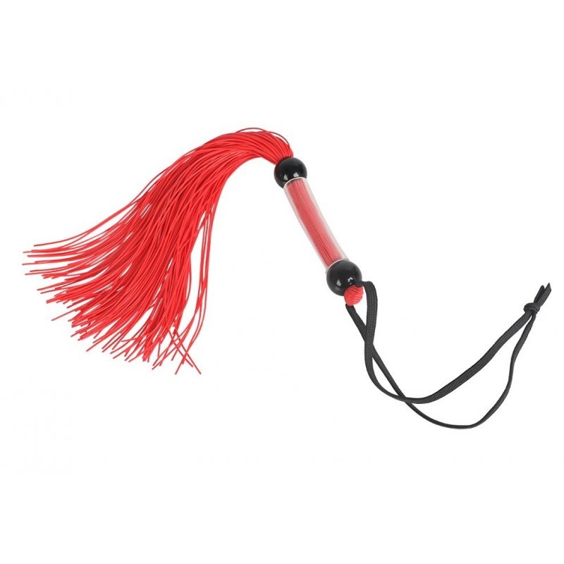 Кнут DS Fetish FLOGGER ручка из шариков, красный, 39 см