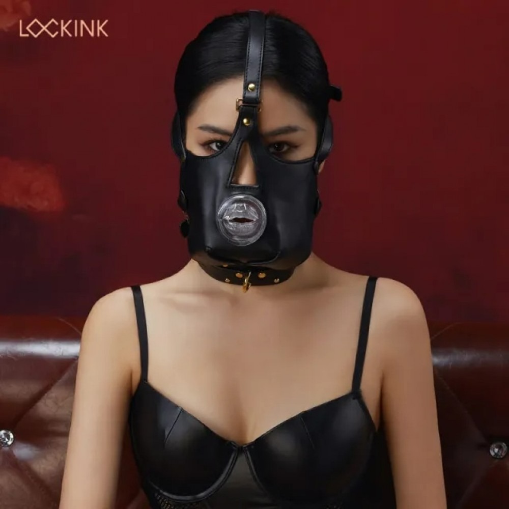 Маска для мінету Lockink, чорна
