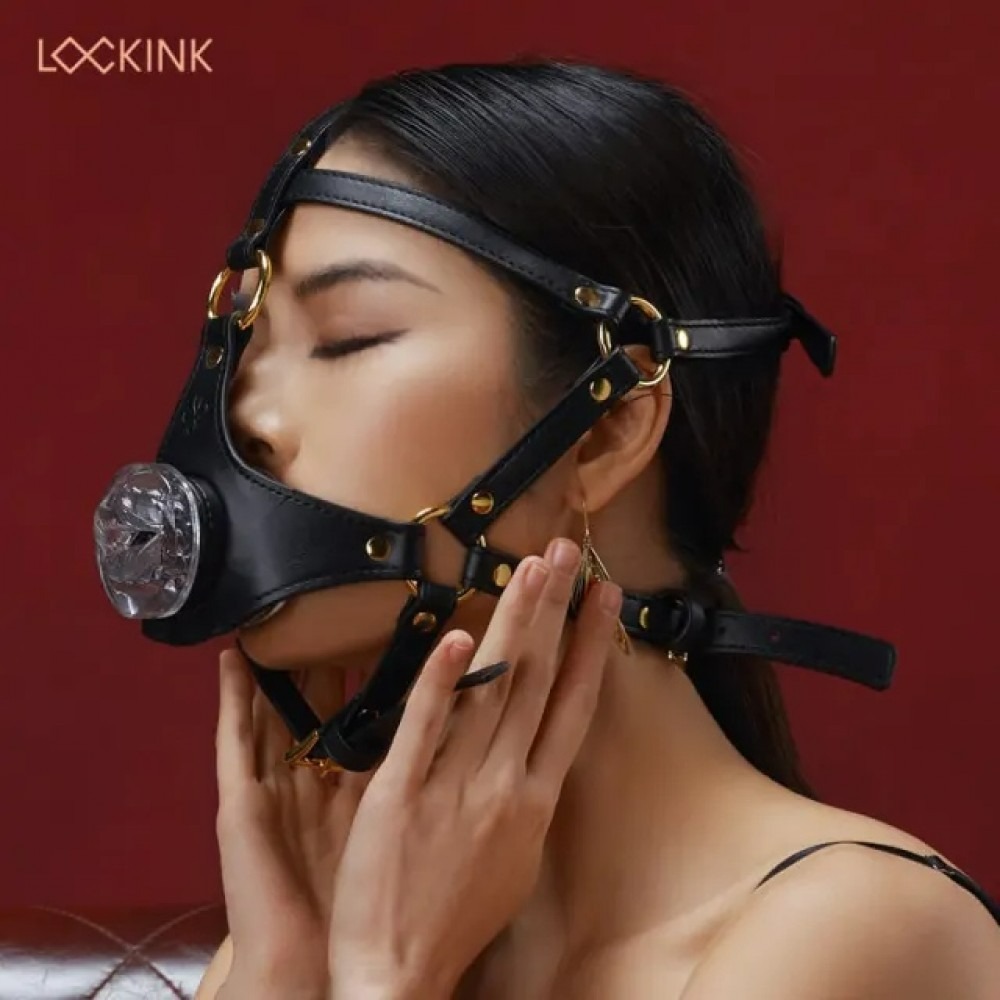 Маска для мінету Lockink, чорна