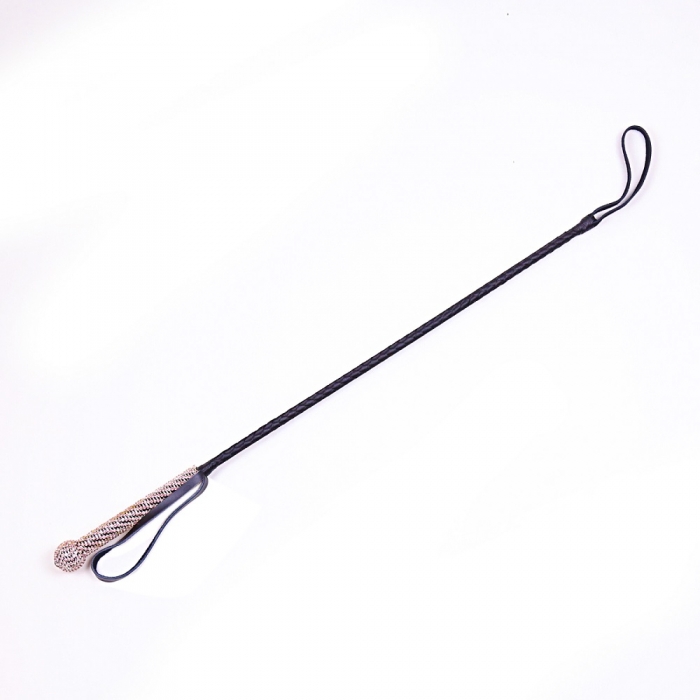 Батіг з діамантами натуральна шкіра DS Fetish Whip diamond pink