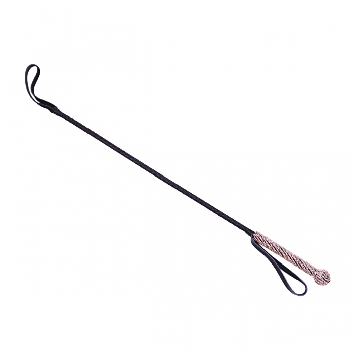 Батіг з діамантами натуральна шкіра DS Fetish Whip diamond pink
