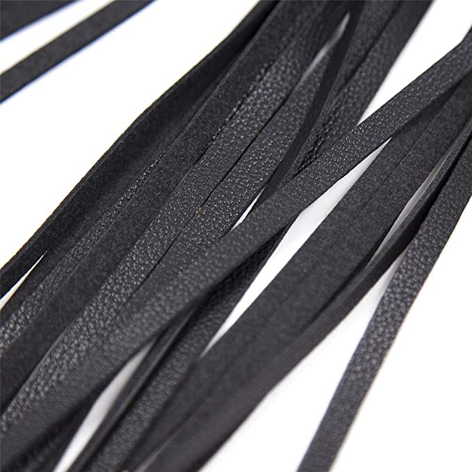 Флогер з серцем DS Fetish Flogger M black with heart metal