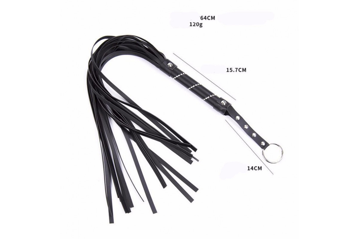 Флоггер DS Fetish Bling flogger with glass diampnd black