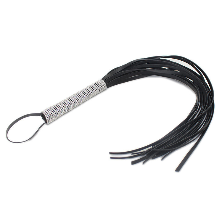 Флоггер со стразами DS Fetish Flogger diamond L black