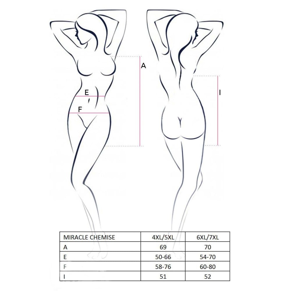 Сукня сексуальна з глибоким декольте вечірня Passion MIRACLE CHEMISE рожева, 4XL
