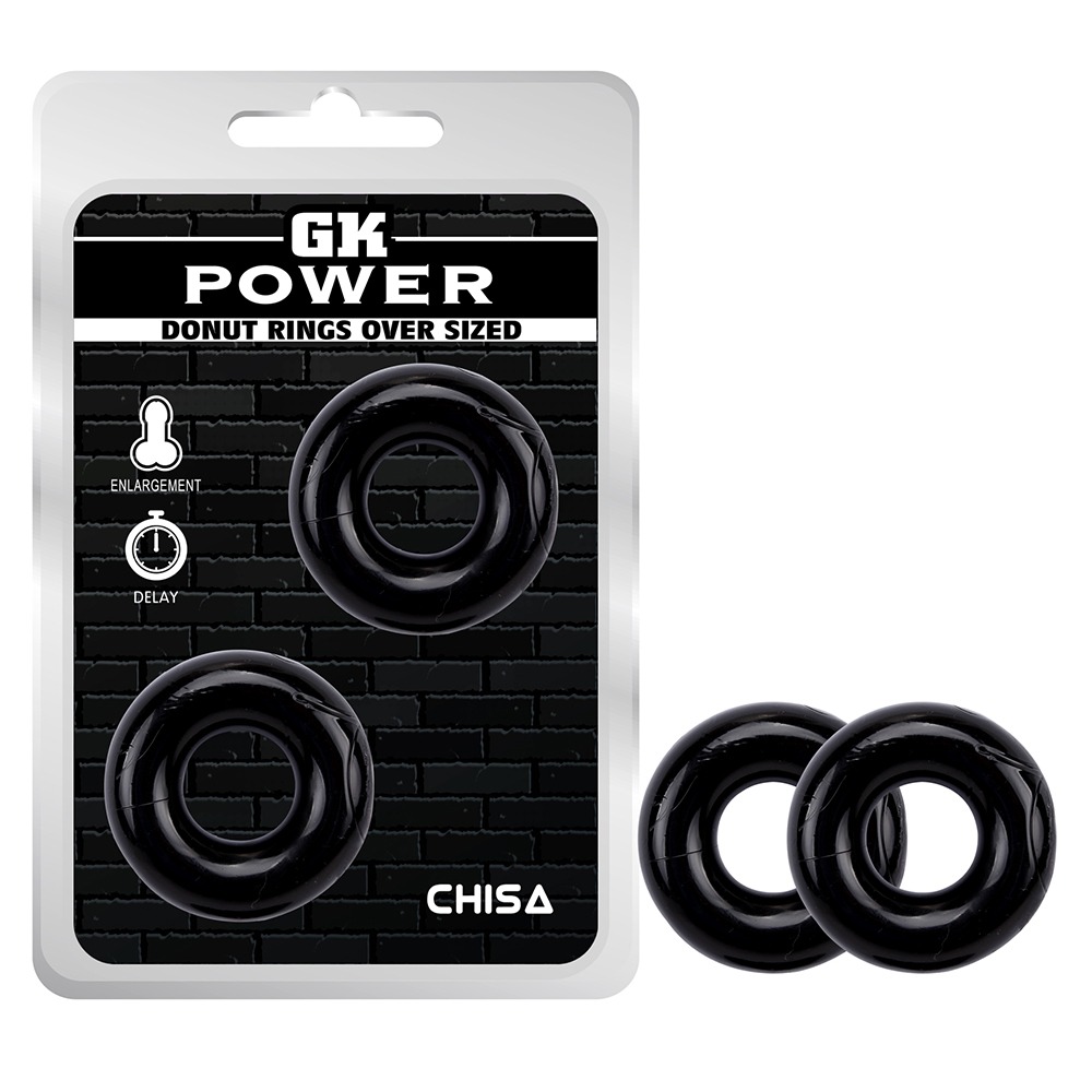 Набір ерекційних кілець Chisa GK Power OVER SIZED, чорний