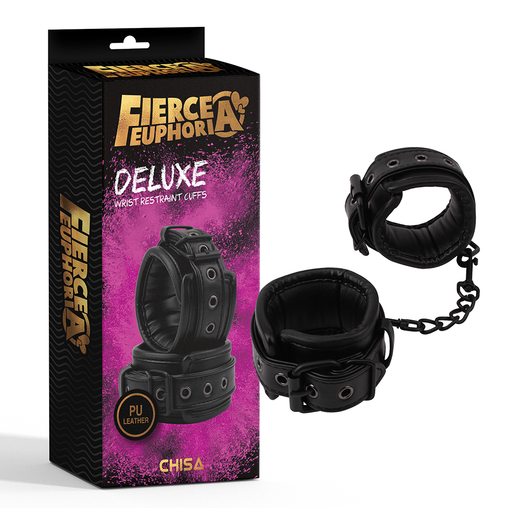 Наручники Chisa Fierce Euphoria Deluxe, чорні