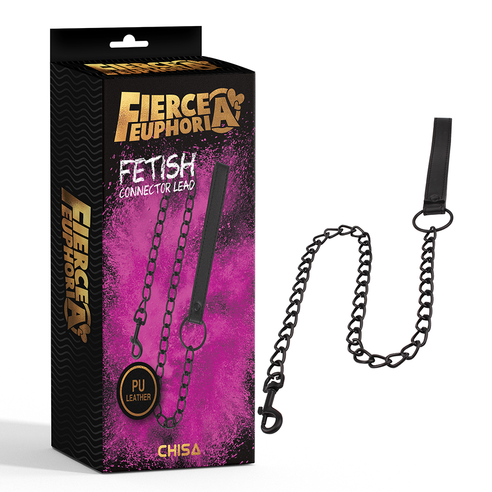 Повідець для нашийника Chisa Fierce Euphoria Fetish Connector, чорний