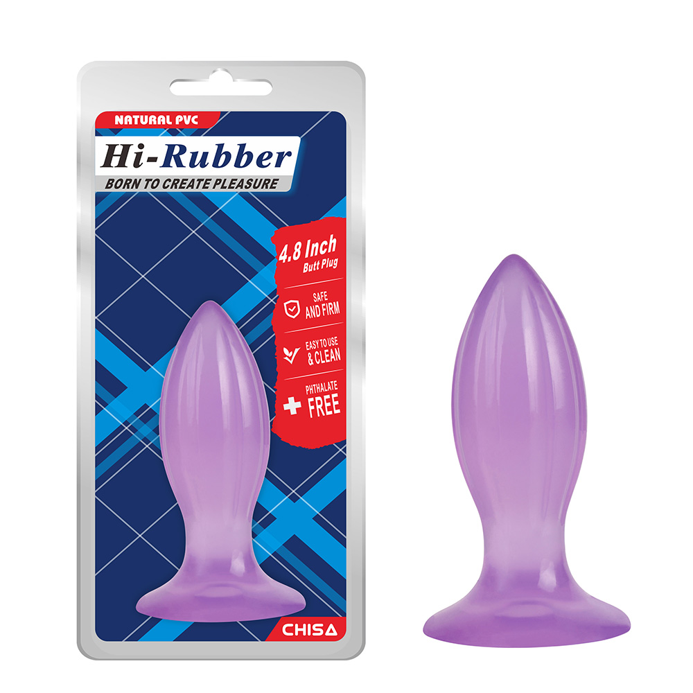 Анальна пробка гелева Chisa Hi-Rubber фіолетова