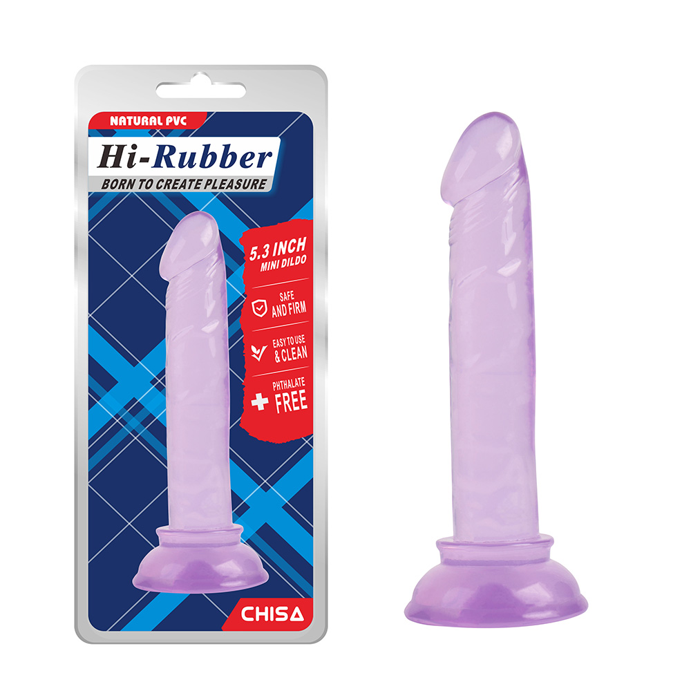 Фалоімітатор міні Chisa HI-RUBBER на присосці, фіолетовий