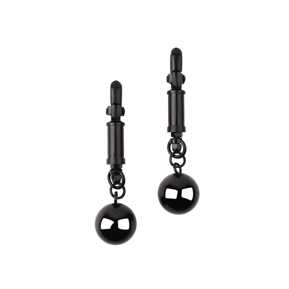 Затискачі для сосків Chisa Sins Inquisition Playful Weighted Nipple Clamps з грузиками, чорні