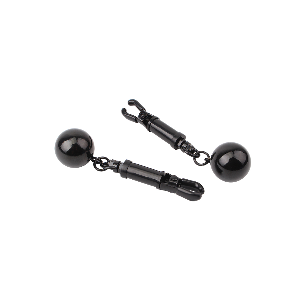 Затискачі для сосків Chisa Sins Inquisition Playful Weighted Nipple Clamps з грузиками, чорні