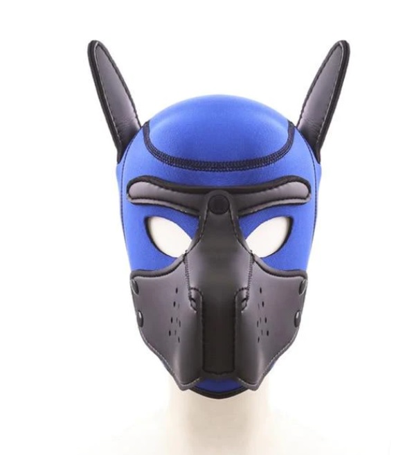 БДСМ маска собаки Be My Master Bondage Puppy Hood Blue