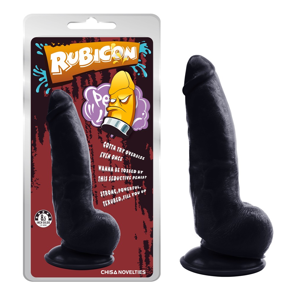 Фаллоимитатор с яичками на присоске Chisa Rubicon, черный