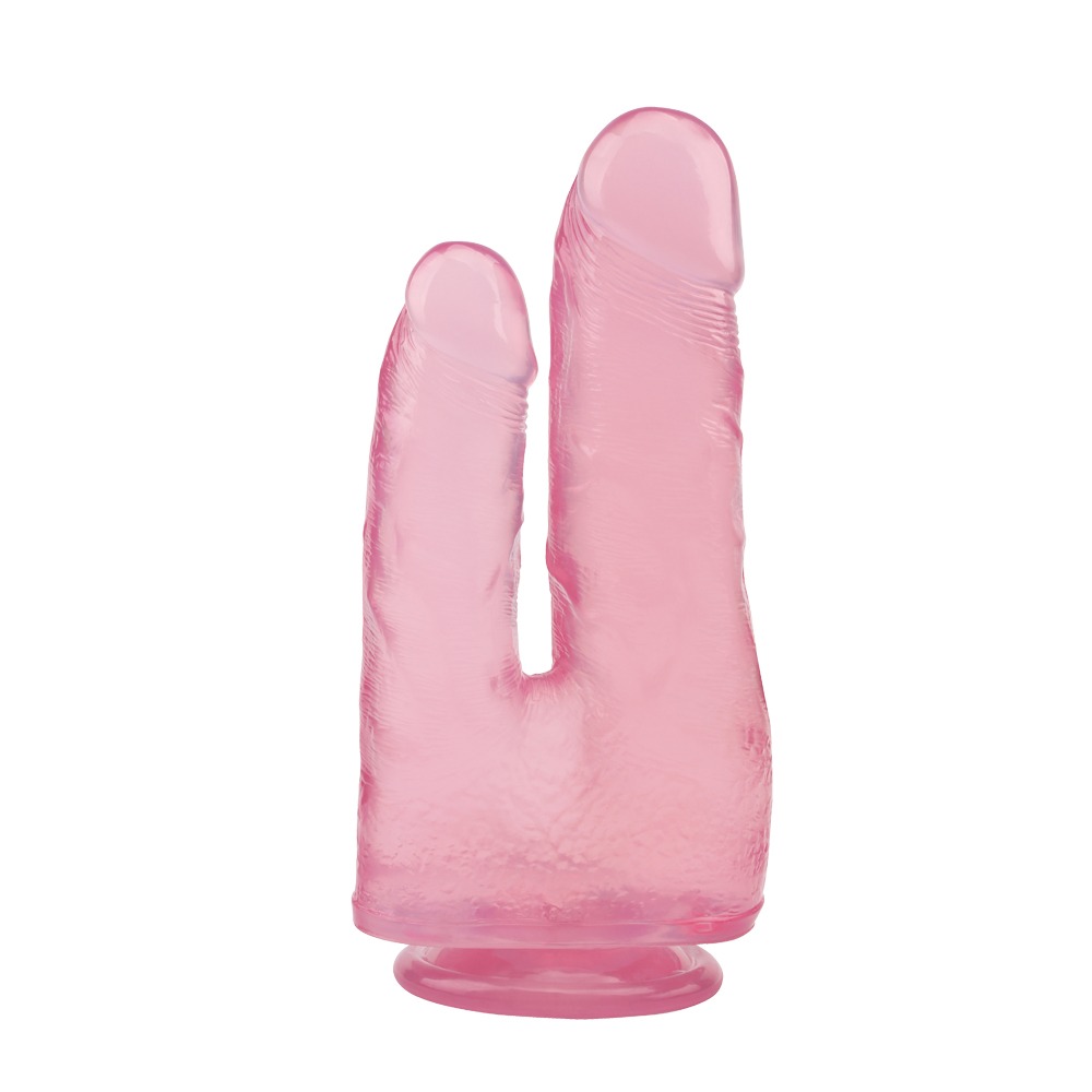 Фаллоимитатор двойной Chisa Hi-Rubber 7.9 на присоске, розовый
