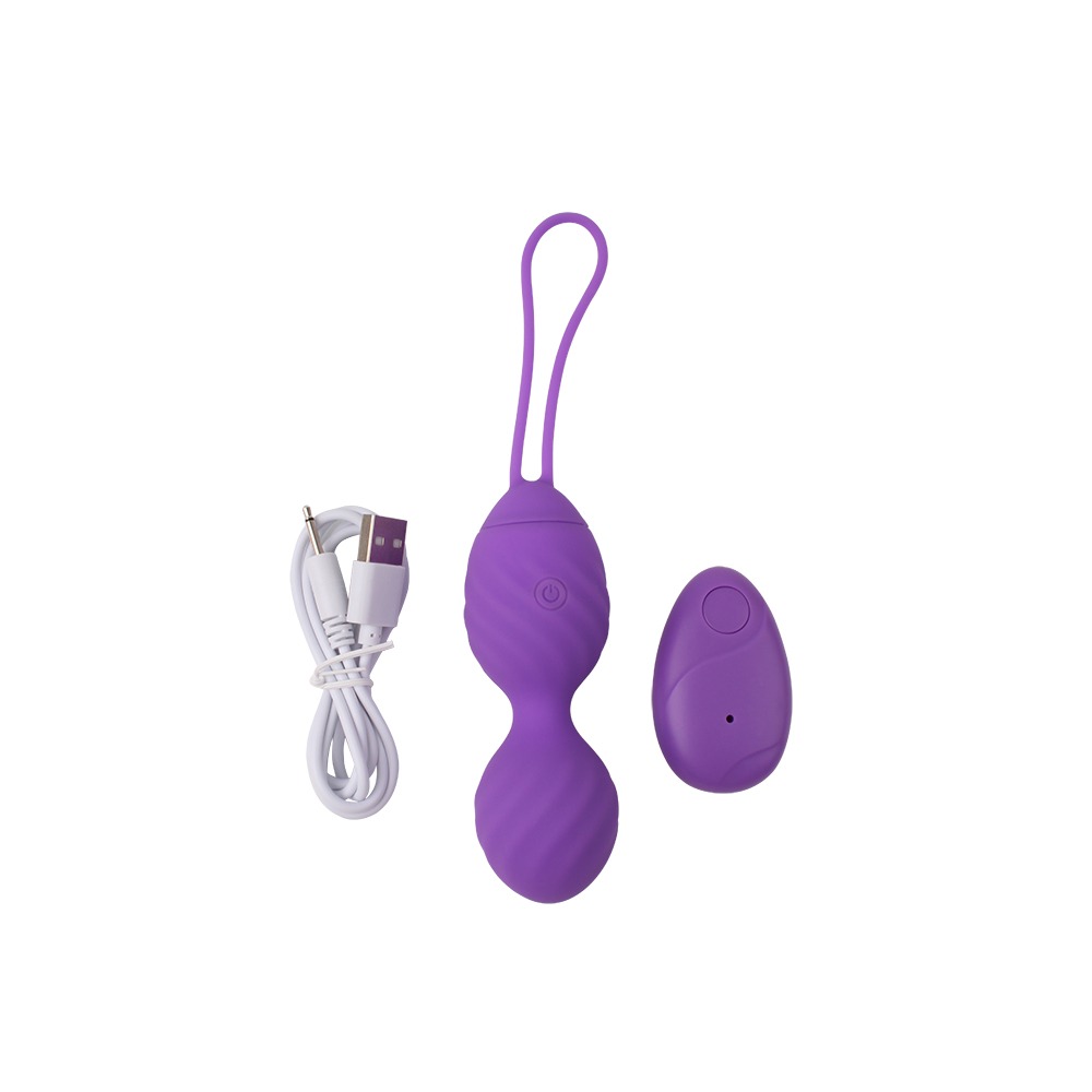 Віброяйце з пультом керування Chisa M-Mello Ridged Vibrating Bullet, фіолетовий