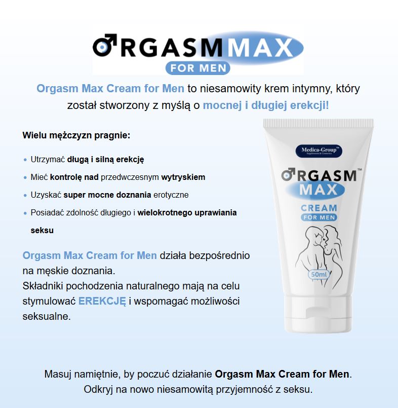 Крем для чоловіків Medica-Group Orgasm Max For Men для ерекції, 50 мл