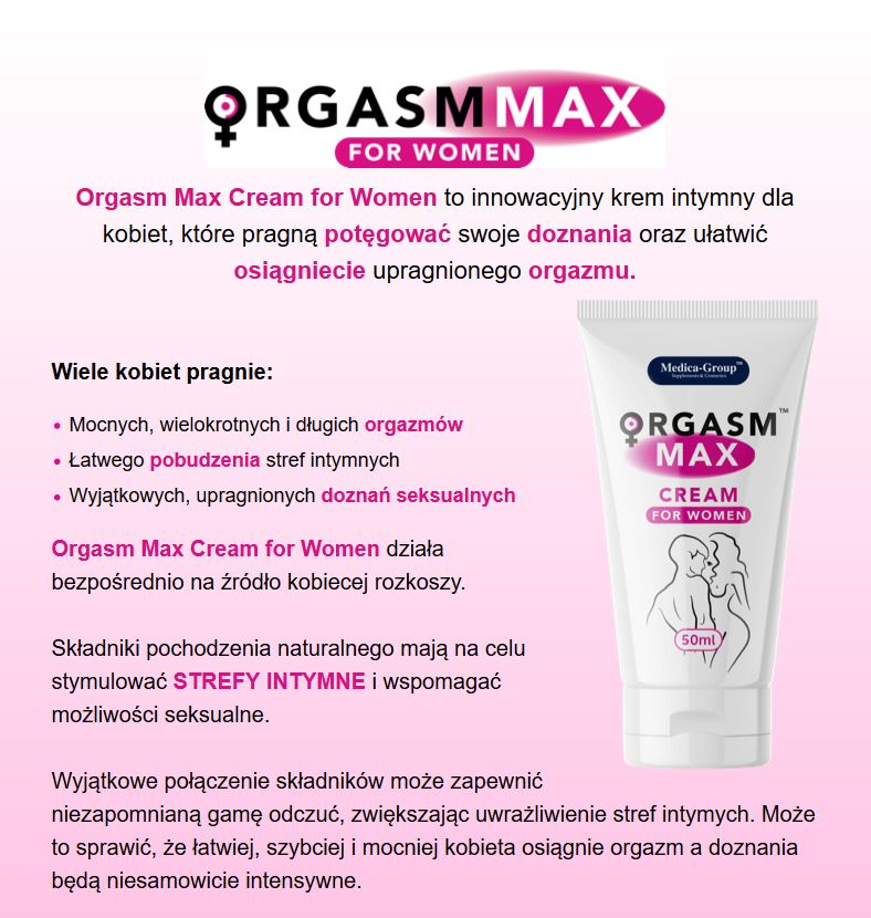 Крем для жінок Medica-Group Orgasm Max Cream for Women посилює та дарує вибухові оргазми, 50 мл