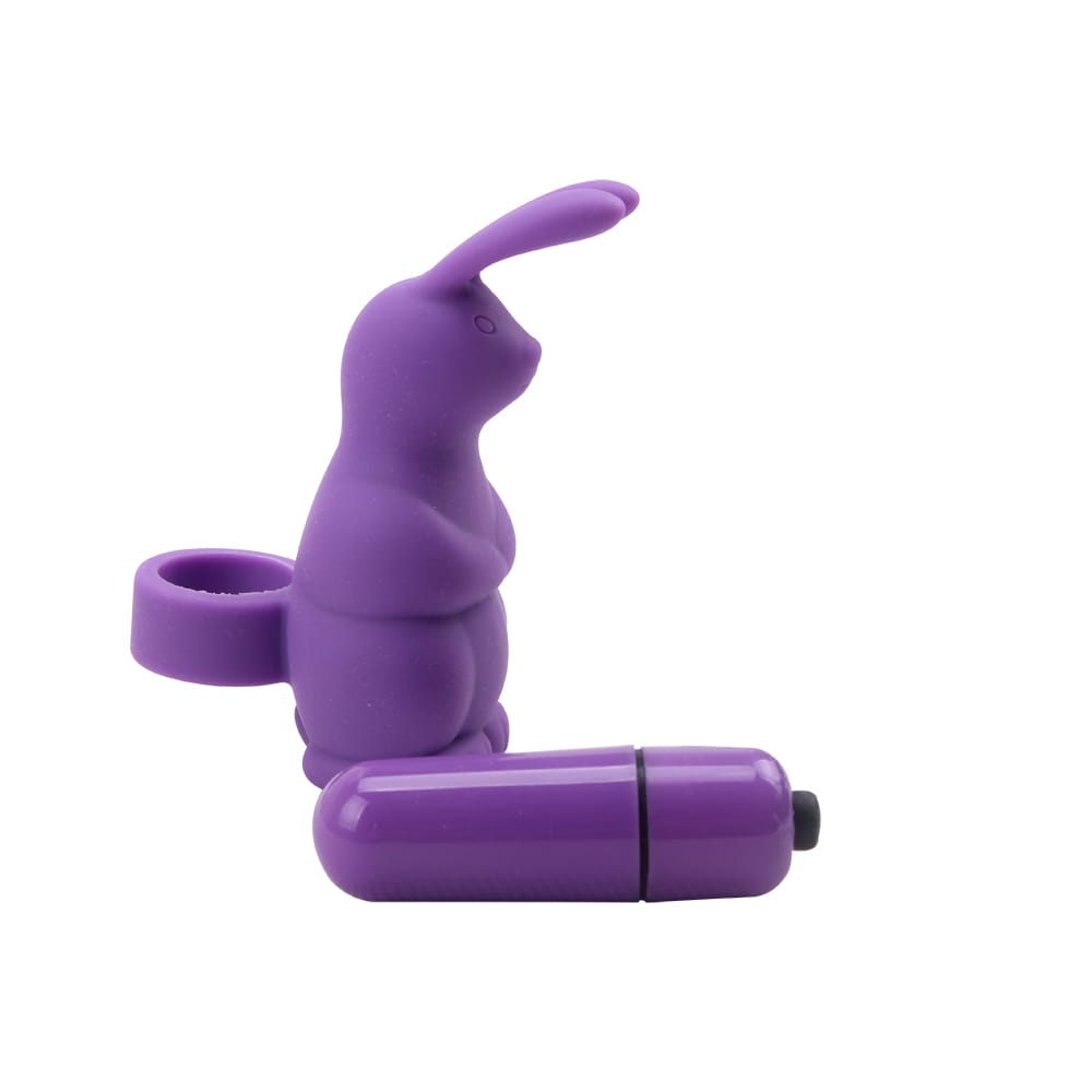 Вібромасажер у вигляді кролика на палець Chisa Mis Sweet Sweeiie Rabbit, фіолетовий